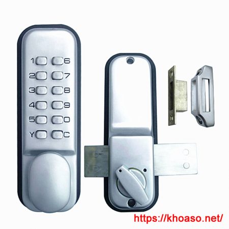 Khóa cửa mật khẩu cơ khí chống trộm 258A màu bạc chrome