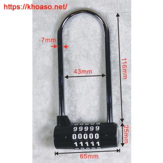 Khóa mật khẩu 5 số chống trộm tủ, nhà, cổng … hình chữ U